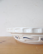 Longaberger Pottery Woven Traditions Blue Pie Plate