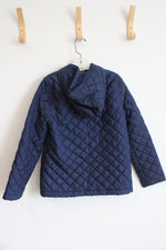 Children's Place Navy Blue Quilted Jacket | Youth L (10/12)