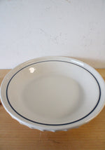 Longaberger Pottery Woven Traditions Blue Pie Plate