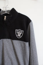 NFL Team Gray & Black Las Vegas Raiders 1/4 Zip Sweatshirt | Youth M (10/12)