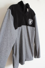 NFL Team Gray & Black Las Vegas Raiders 1/4 Zip Sweatshirt | Youth M (10/12)