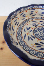 Temptations Old World Blue 9" Scalloped Edge Pie Plate