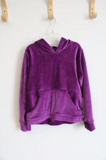 All In Motion Purple Ribbed Velour Hoodie | Youth M (8)