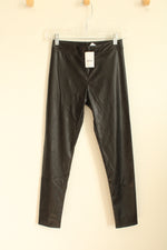 NEW Crewcuts Black Faux Leather Leggings | 12