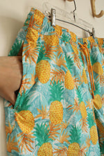 NEW Members Mark Teal Pineapple Tropical Resort Swim Trunks | XL