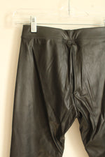 NEW Crewcuts Black Faux Leather Leggings | 12