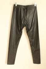 NEW Crewcuts Black Faux Leather Leggings | 12