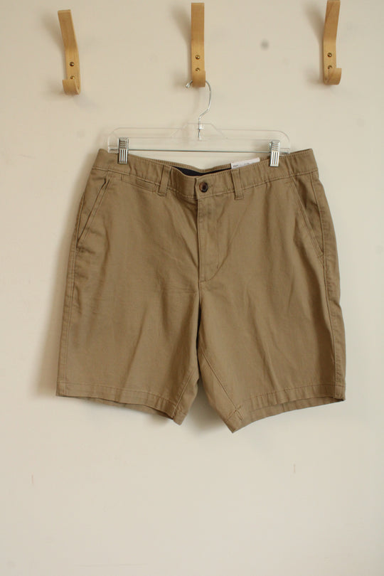 NEW Sonoma Khaki 9" Flat Front Chino Shorts | 36