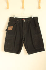 Wrangler Riggs Workwear Black Heavyweight Cargo Shorts | 36