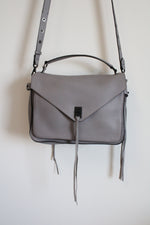 Rebecca Minkoff Gray Leather Moto Satchel Purse