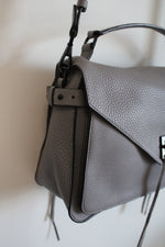Rebecca Minkoff Gray Leather Moto Satchel Purse
