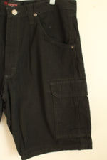 Wrangler Riggs Workwear Black Heavyweight Cargo Shorts | 36