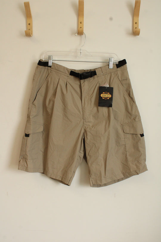 NEW Field Guide Gear Tan Cargo Shorts with Black Belt Strap | L