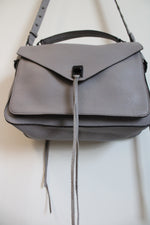 Rebecca Minkoff Gray Leather Moto Satchel Purse