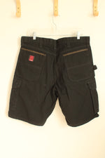 Wrangler Riggs Workwear Black Heavyweight Cargo Shorts | 36