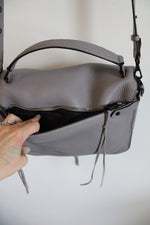 Rebecca Minkoff Gray Leather Moto Satchel Purse