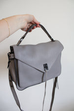 Rebecca Minkoff Gray Leather Moto Satchel Purse