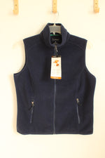 NEW LL Bean Navy Blue Polar Tech Fleece Vest With Zipper | M