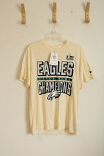 NEW Nike Off-white NFL Philadelphia Eagles Super Bowl LVII Champions T-shirt  | L