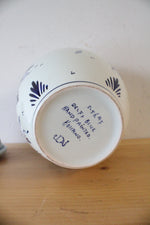 Delft Blue Hand Painted Blue & White Floral Cookie Jar