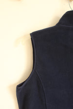 NEW LL Bean Navy Blue Polar Tech Fleece Vest With Zipper | M