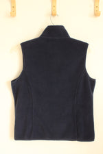 NEW LL Bean Navy Blue Polar Tech Fleece Vest With Zipper | M