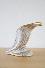 Haeger Gold Tweed 22k Gold Mid-Century Candle Holder