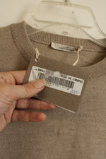 NEW Ermenegildo Zenga Tan Wool Long Sleeve Crew Neck Sweater | XL