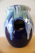 Blue Green Yellow Glazed Pottery Vase