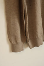 NEW Ermenegildo Zenga Tan Wool Long Sleeve Crew Neck Sweater | XL