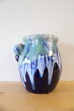 Blue Green Yellow Glazed Pottery Vase