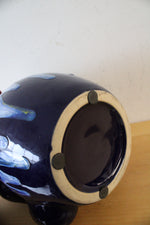 Blue Green Yellow Glazed Pottery Vase