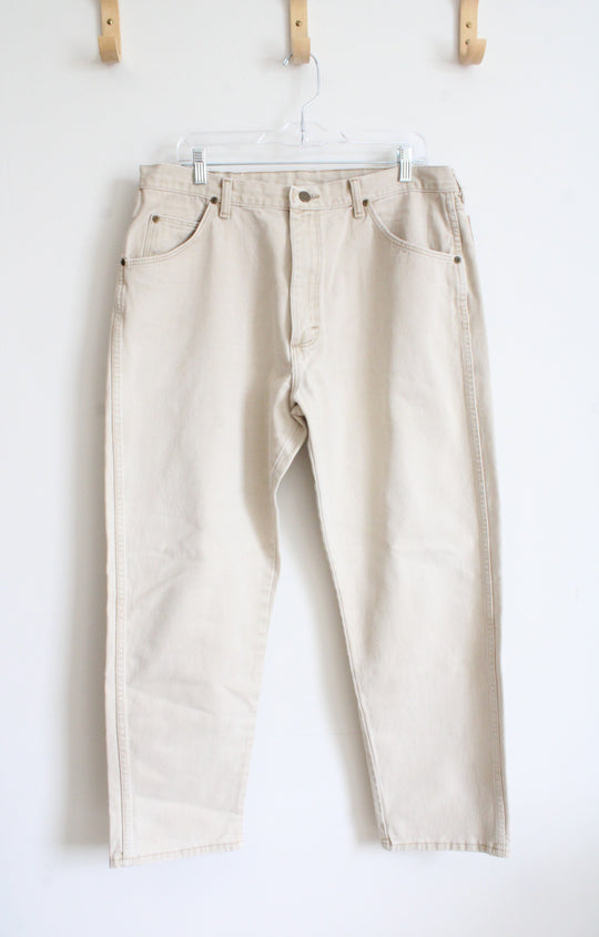 Wrangler Rugged Wear Beige Jeans | 38X30