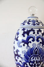 Blue & White Floral Canister | 13.5"