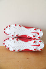Nike Vapor Edge Football Red & White Cleats
