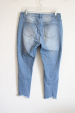 Raw Hem High Waisted Skinny Jeans | XL