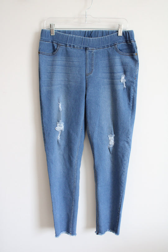 JVini Fashion Elastic Waistband Skinny Jeans | 1XL