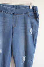 JVini Fashion Elastic Waistband Skinny Jeans | 1XL
