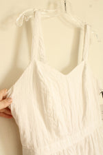 NEW Japna White Flared Ruffle Spaghetti Strap Dress | XL