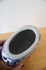 Blue & White Floral Canister | 8"