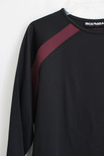 Boombah Bomber Black Maroon Long Sleeved Shirt | L