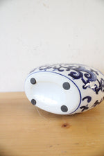 Blue & White Floral Canister | 8"