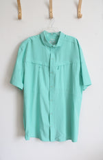 Silver Bait Turquoise Button Down Shirt | 2XL Tall