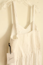 NEW Japna White Flared Ruffle Spaghetti Strap Dress | XL