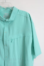 Silver Bait Turquoise Button Down Shirt | 2XL Tall