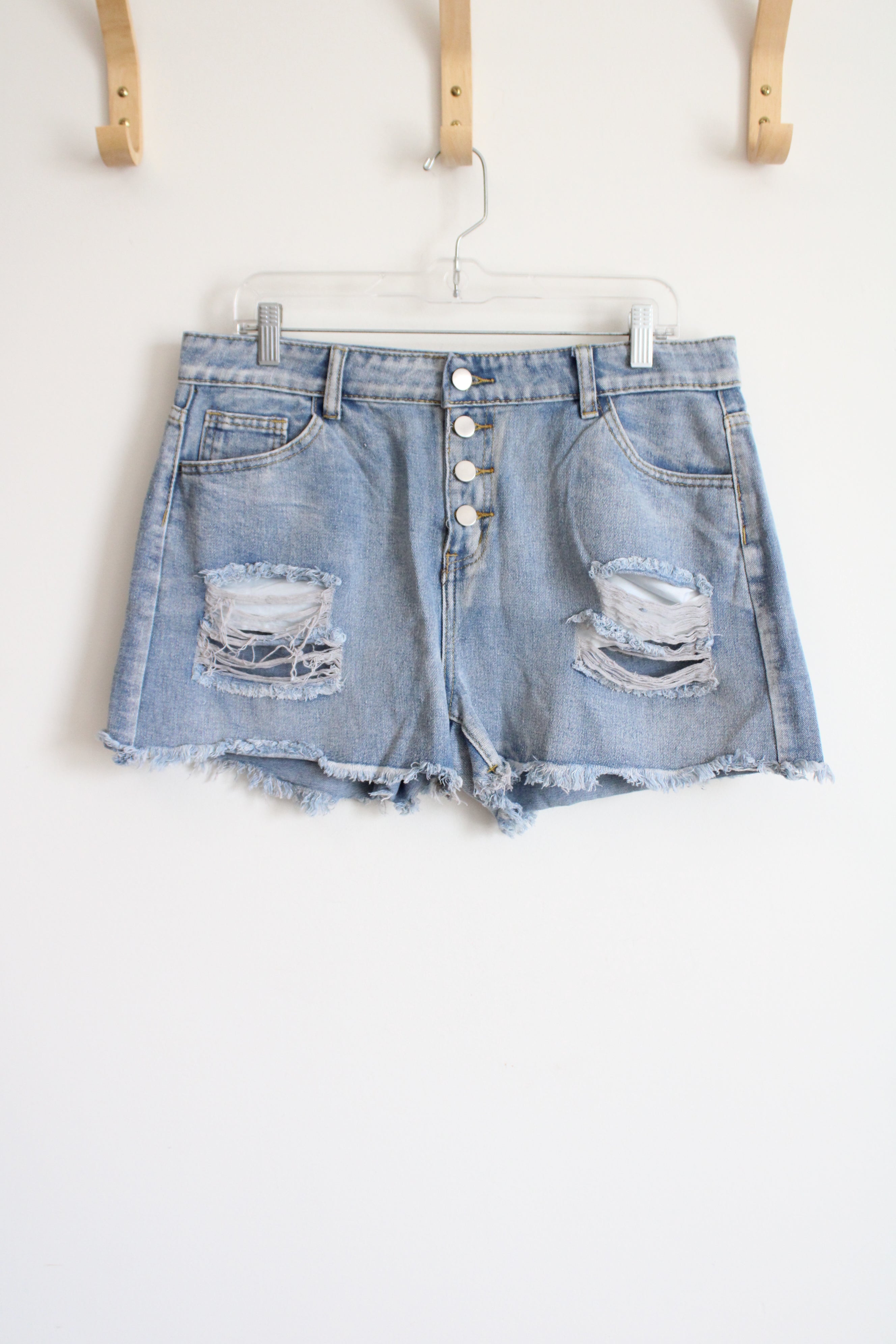 Distressed Denim Shorts | XL
