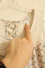 Story Apparel Co. Blue And Pink Printed Dress With Lace Top | 10