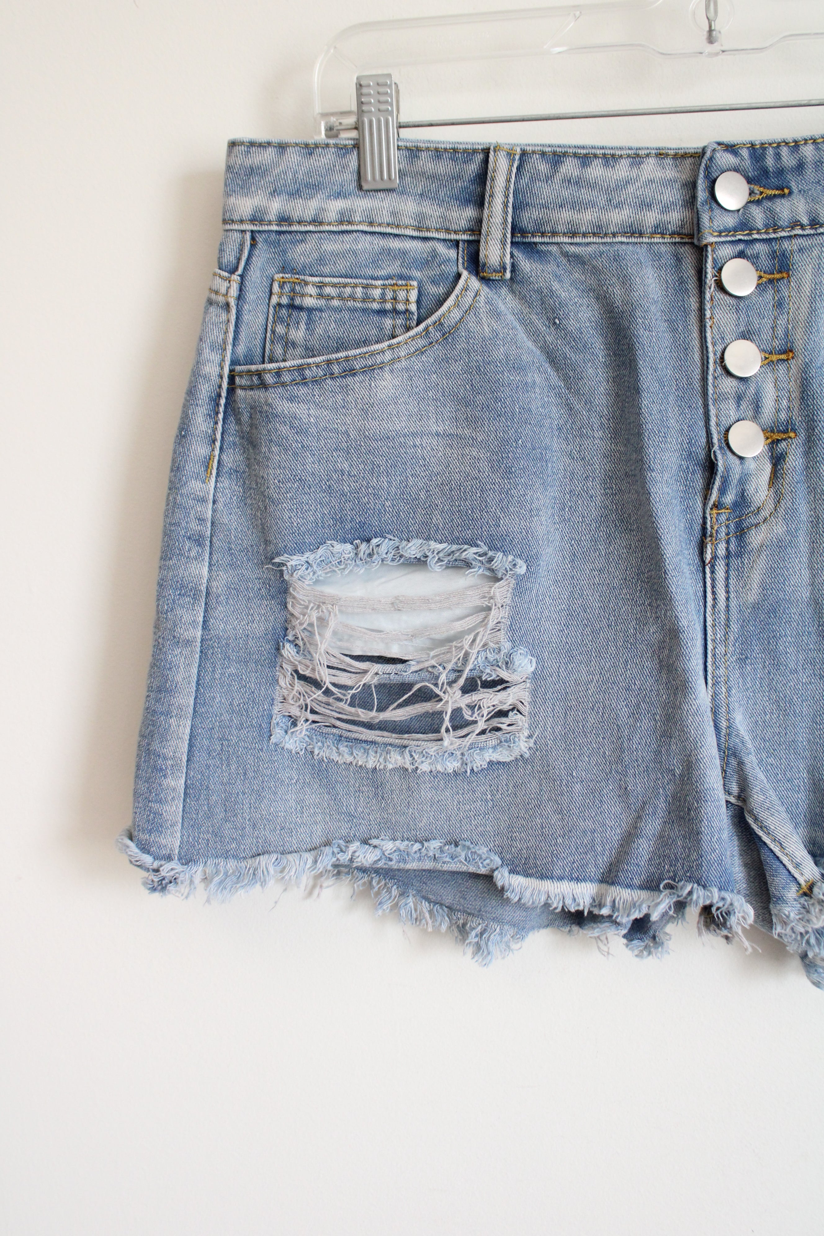 Distressed Denim Shorts | XL