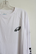 NEW Columbia White Philadelphia Eagles Terminal Tackle Long Sleeved Shirt | XL