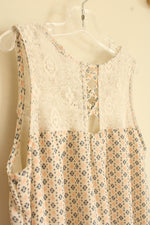Story Apparel Co. Blue And Pink Printed Dress With Lace Top | 10